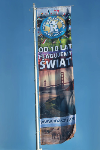 Flaga reklamowa z dowolną grafiką 120×350 cm