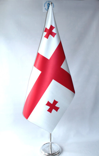 Flaga reklamowa atłasowo – satynowa dwustronna flaga Gruzji o wymiarach 100×160 cm