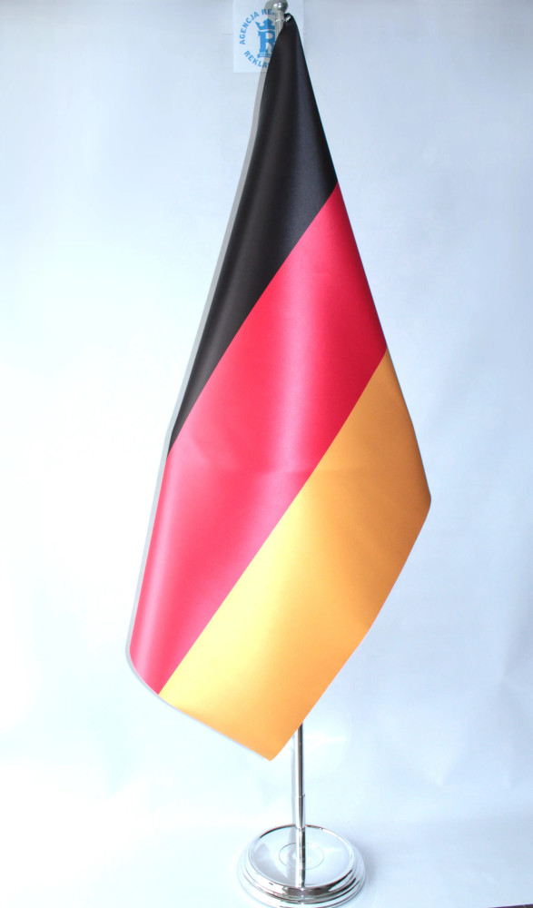 Flaga reklamowa  atłasowo – satynowa dwustronna – flaga Niemiec o wymiarach 100×160 cm