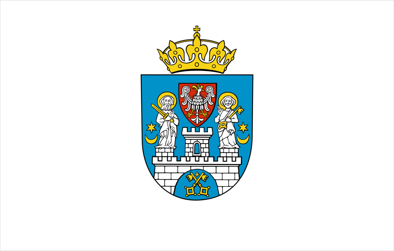 Flaga reklamowa miasta Poznań o wymiarach 110 x 70 cm