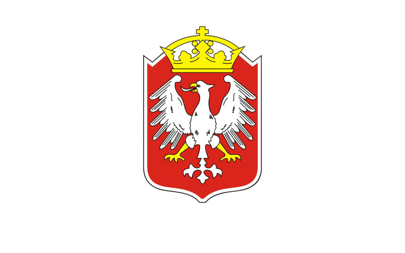 Flaga reklamowa miasta Gniezno o wymiarach 110 x 70 cm