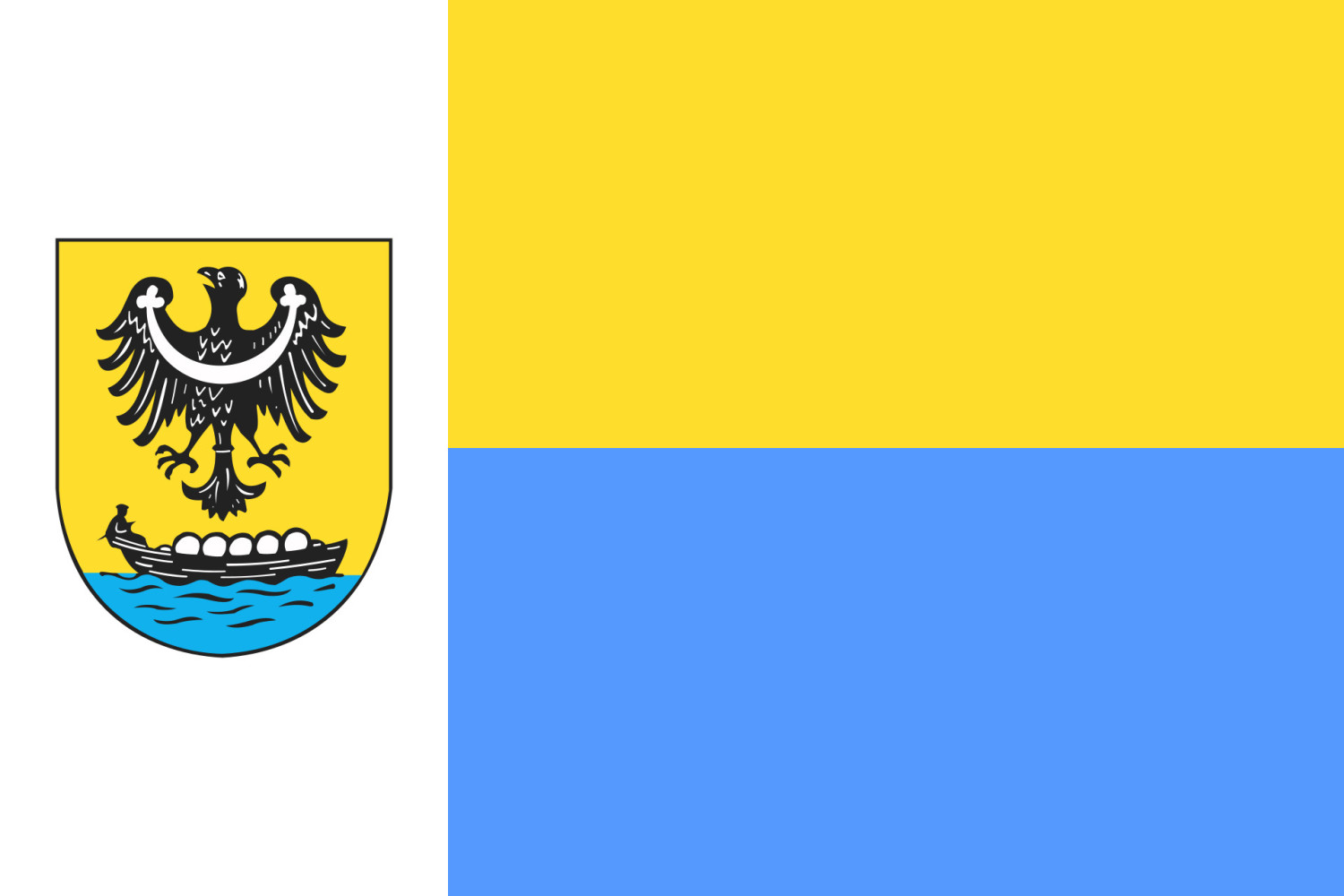 Flaga reklamowa miasta Nowa Sól o wymiarach 110 x 70 cm