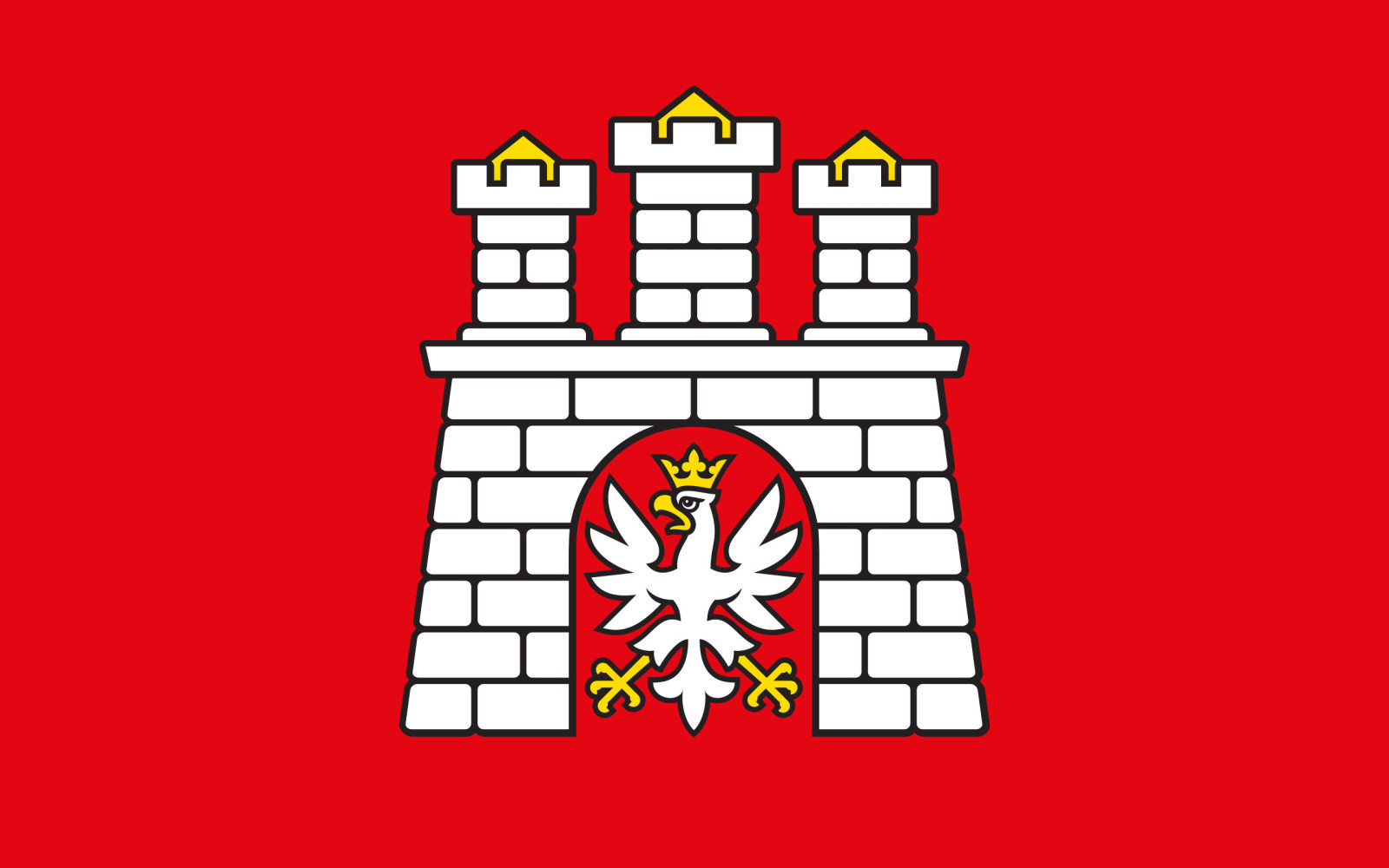 Flaga reklamowa miasta Zgierz o wymiarach 110 x 70 cm