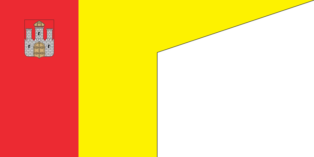 Flaga reklamowa miasta Włocławek o wymiarach 110 x 70 cm