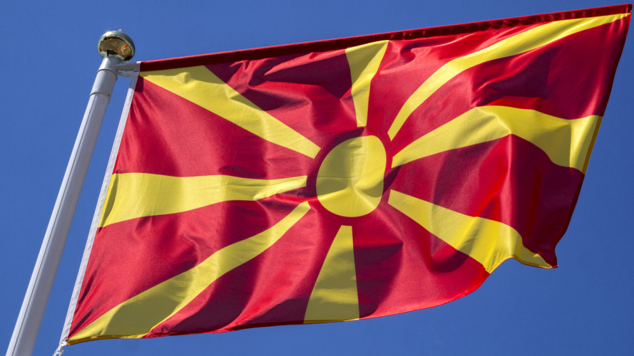 Flaga Macedonii Północnej