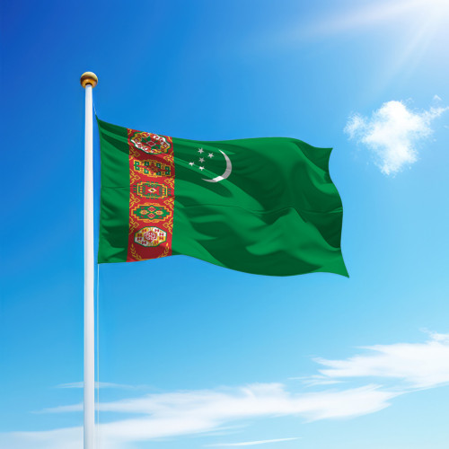 Flaga Turkmenistanu