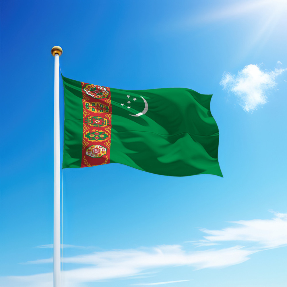 Flaga Turkmenistanu