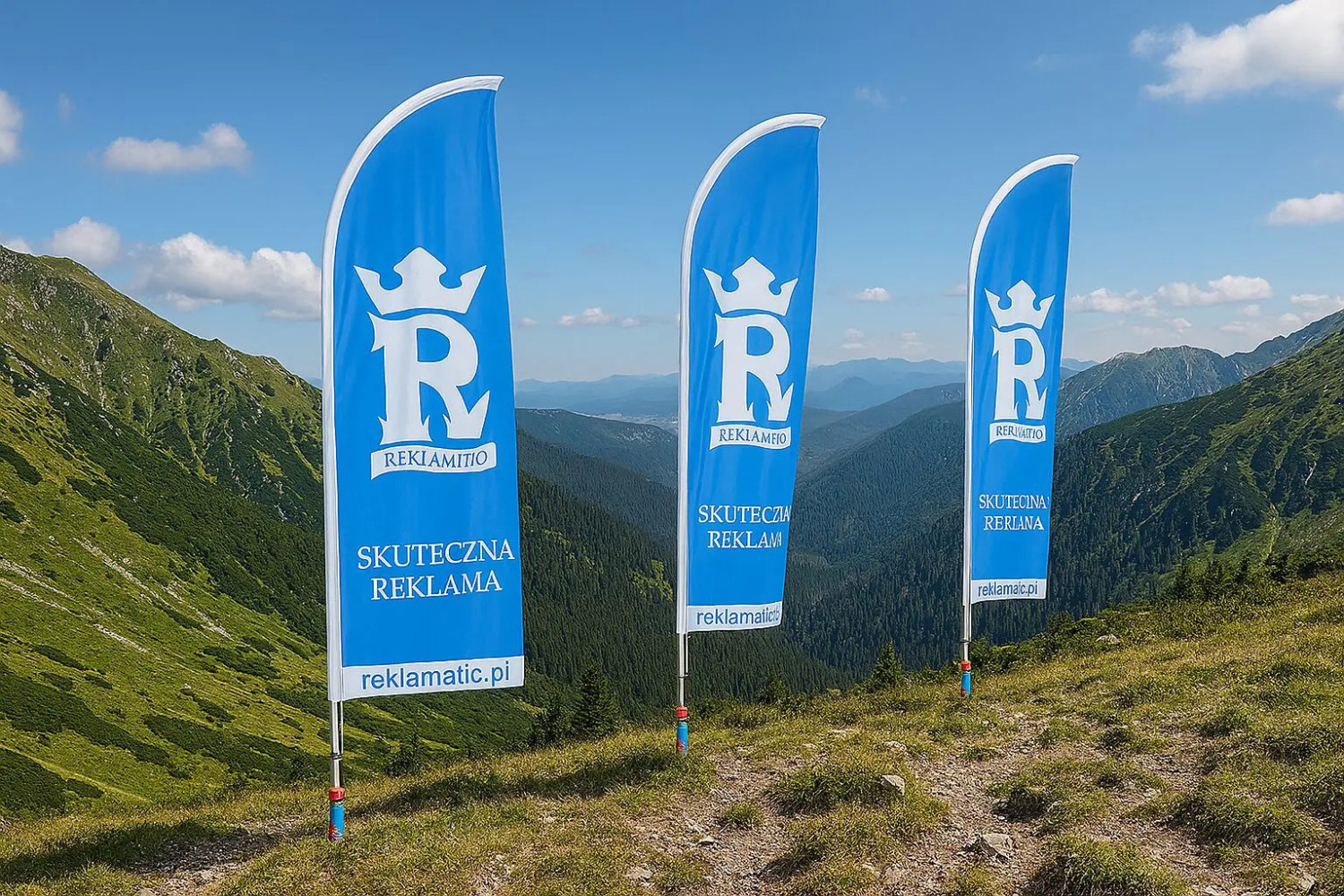 Windery reklamowe 2,0 m komplet 3szt.