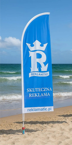 Winder reklamowy w całości aluminiowy o wysokości 4,2 m