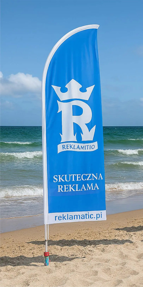 Winder reklamowy w całości aluminiowy o wysokości 4,2 m