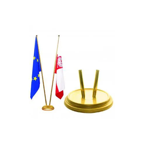 Stojak flagowy 2-ramienny złoty
