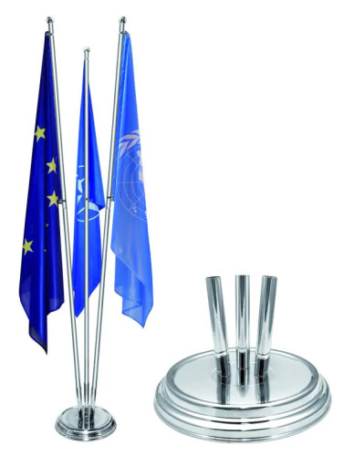 Stojak flagowy trzy-ramienny SILVER