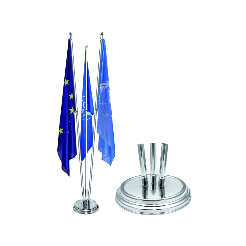 Stojak flagowy trzy-ramienny SILVER