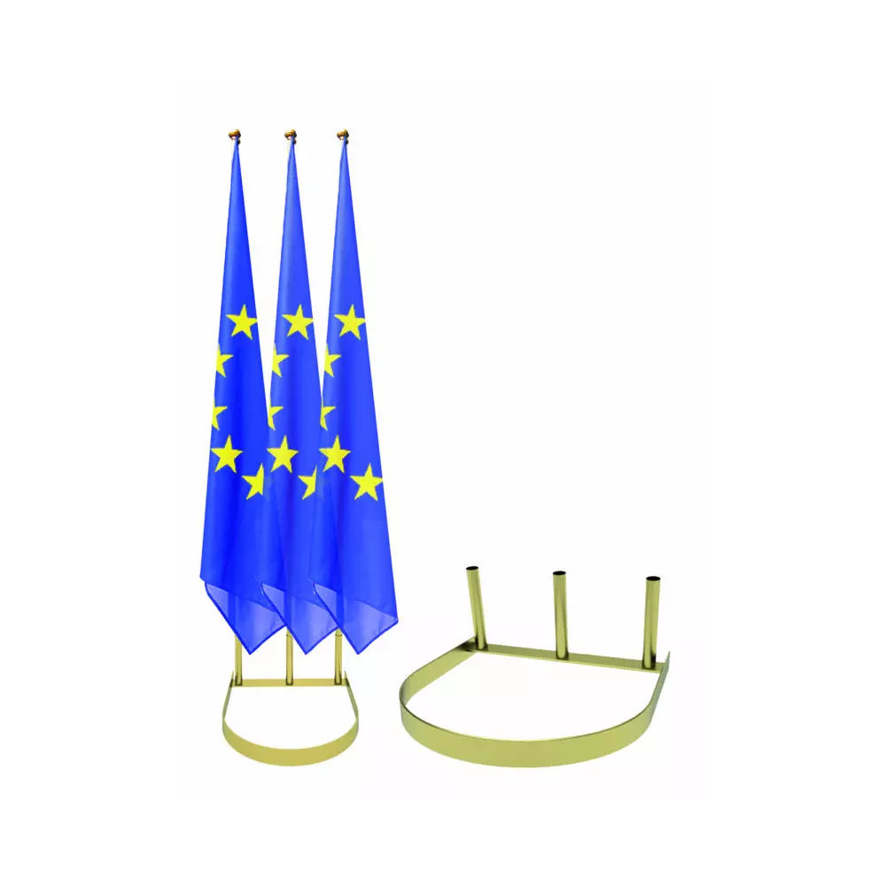 Stojak flagowy w kształcie podkowy – trzyramienny