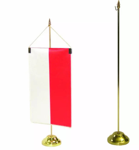 Stojaczek na proporczyk 1 – ramienny złoty klasyczny