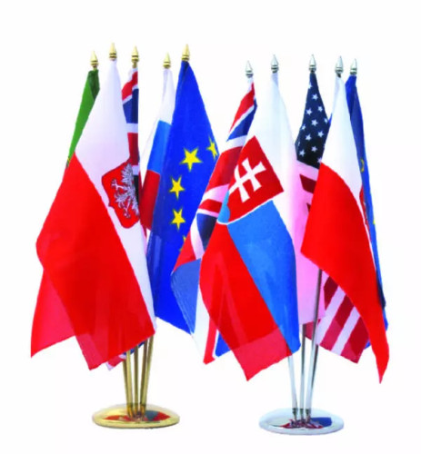 Stojaczek 3- ramienny złoty sferyczny