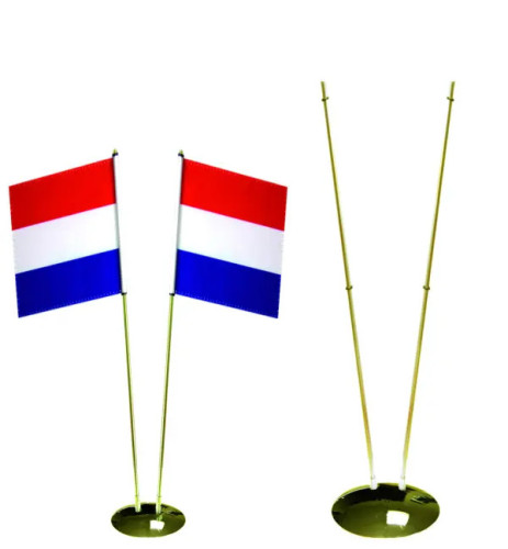 Stojaczek na poroporczyk 2-ramienny soczewka złoty