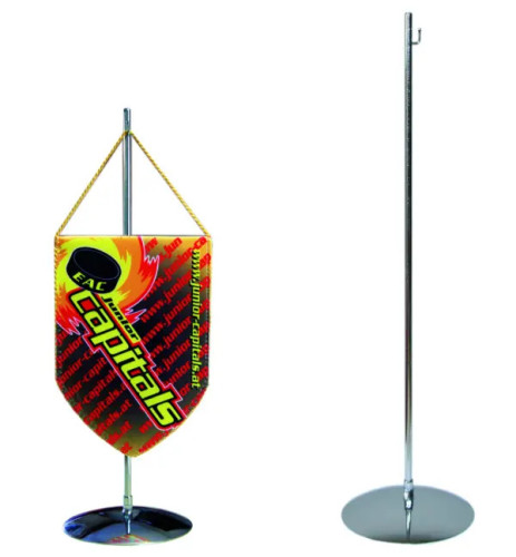 Stojaczek na proporczyk 1-ramienny soczewka z haczykiem