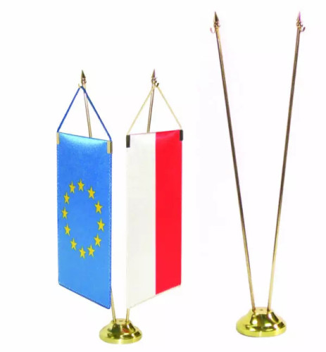 Stojaczek na proporczyk 2 – ramienny złoty klasyczny