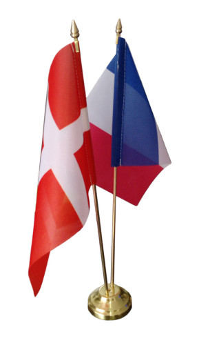 Stojaczek na proporczyk 2 – ramienny złoty klasyczny