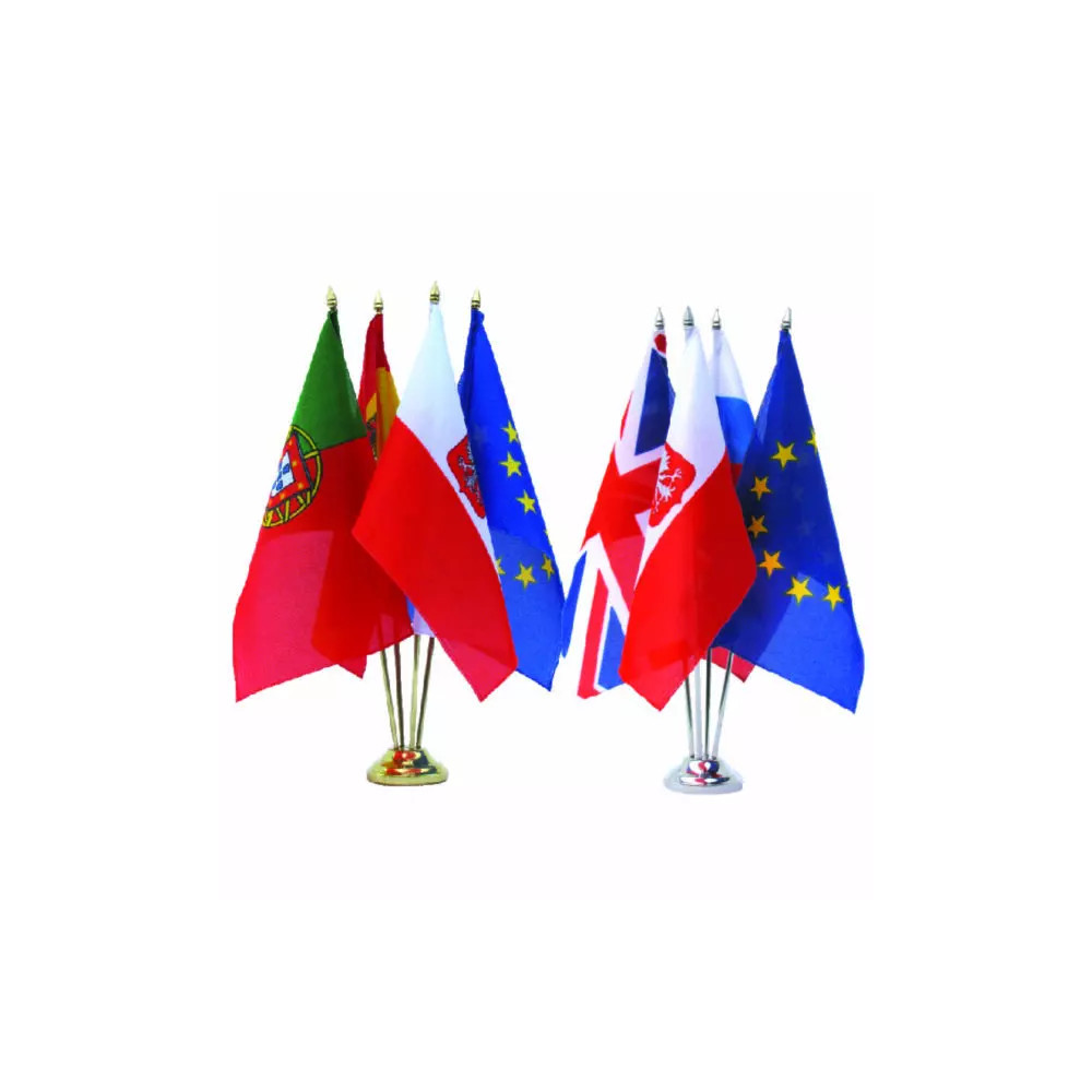 Stojaczek na proporczyk 3 – ramienny srebrny klasyczny