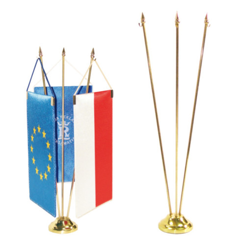 Stojaczek na proporczyk 3 – ramienny złoty klasyczny