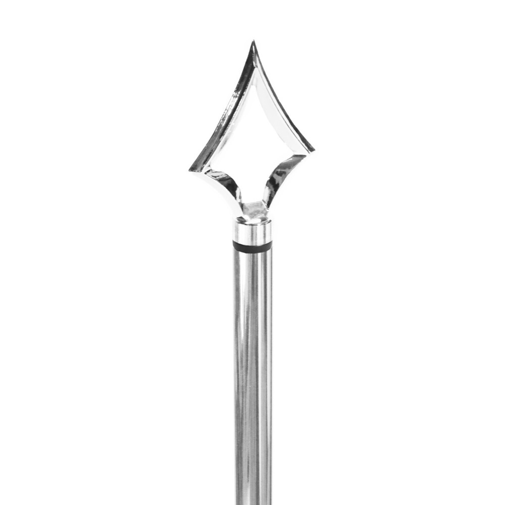 Zestaw metalizowanych pojedynczych stojaków na flagi o średnicy masztu 25mm