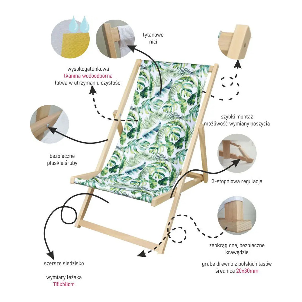 Leżak reklamowy z indywidualnym nadrukiem