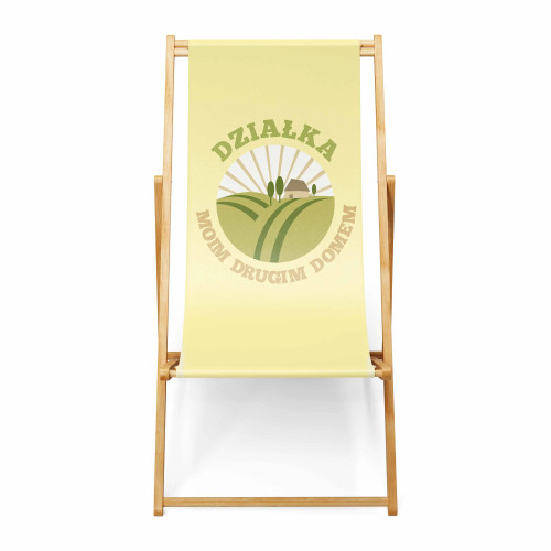 Leżak reklamowy z nadrukiem „Działka moim drugim domem”