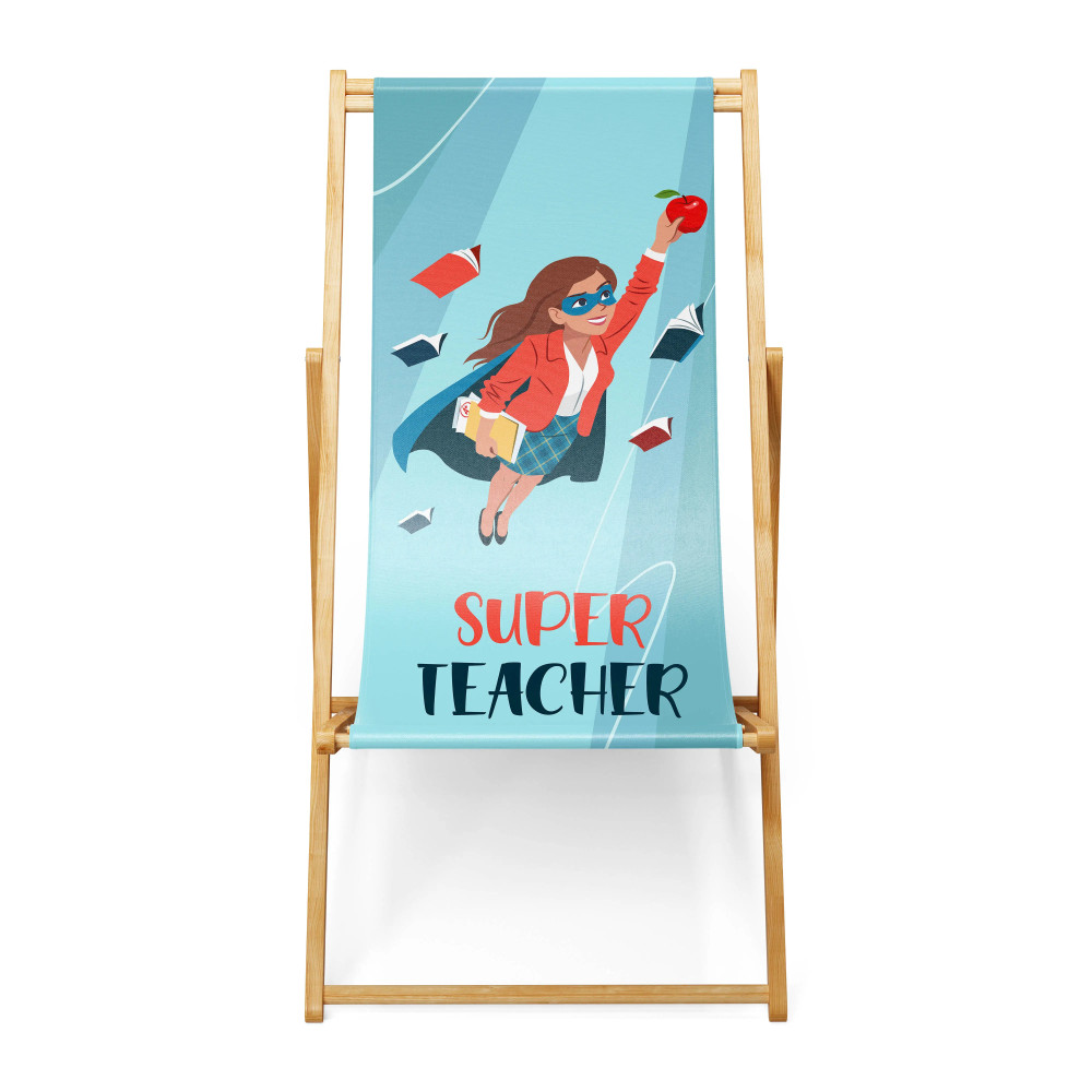 Leżak reklamowy z nadrukiem „Super Teacher”
