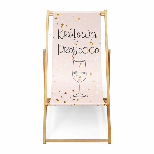 Leżak reklamowy z napisem