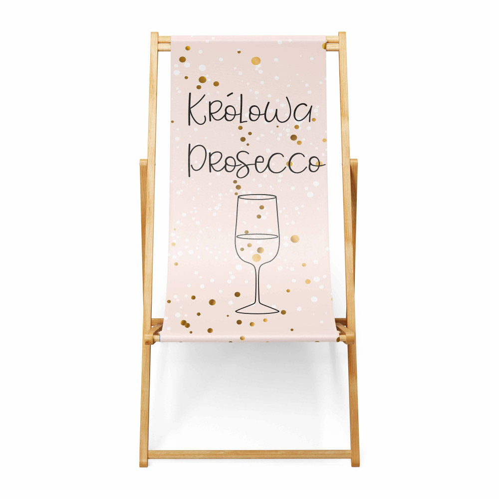 Leżak reklamowy z napisem