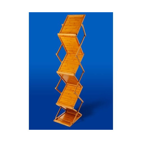 Stojak na ulotki bambusowy składany 6xA4 EKO