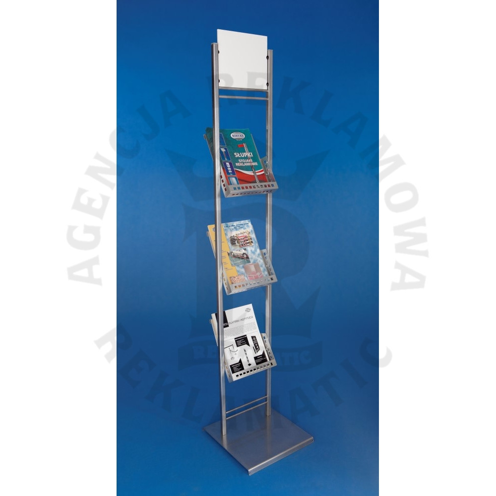 Stojak reklamowy na ulotki z kieszeniami 3xA4