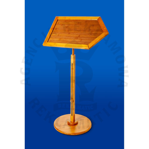 Stojak bambusowy EKO typu drogowskaz z regulowaną wysokością