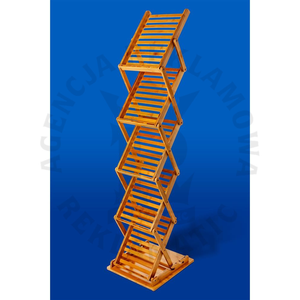 Stojak na ulotki składany wykonany z bambusa - 5xA4 EKO