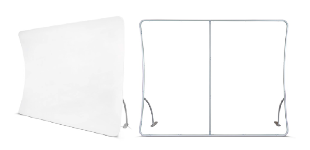 Ścianka reklamowa tekstylna o wymiarach 300x234 cm  - U-shape