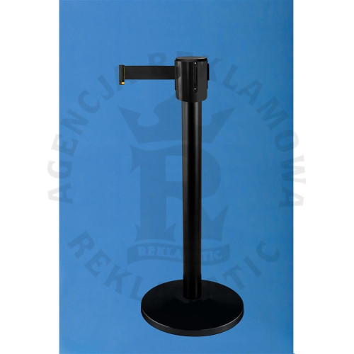 Słupek odgradzający czarny z taśmą do 9 m