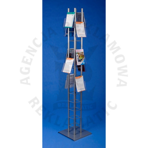 Stojak reklamowy na ulotki wyposażony w 10 kieszeni A5
