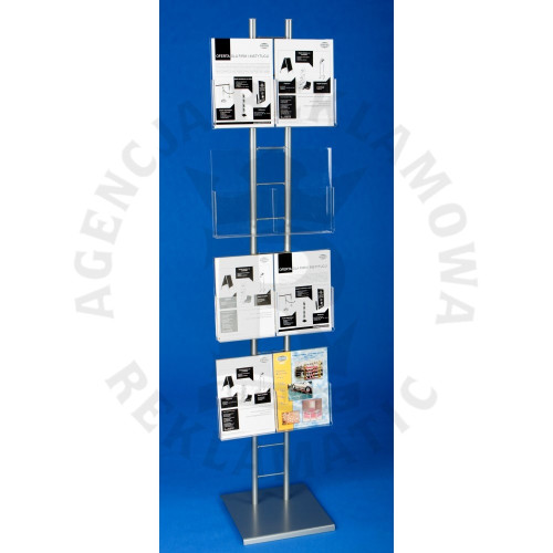 Stojak na ulotki z podwójnymi kieszeniami  A4