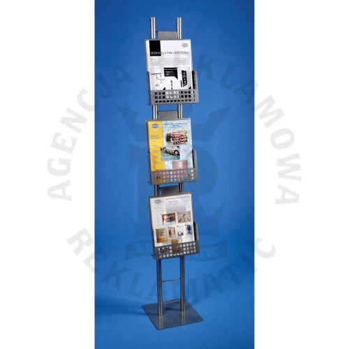 Elegancki stojak informacyjny 3x a4