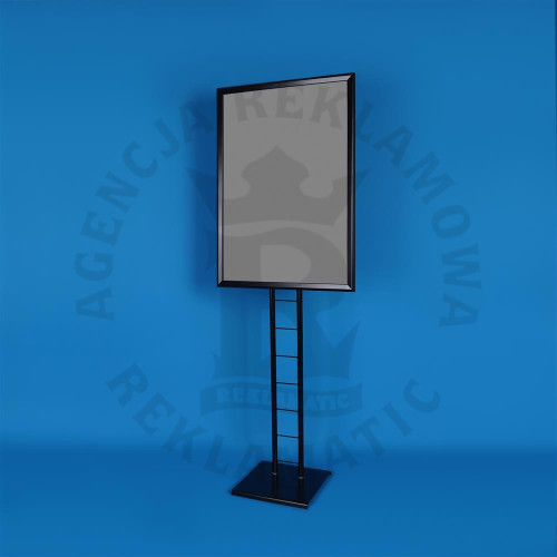 Czarny stojak reklamowy  OWZ na plakat w formacie A2, B2, A1, B1