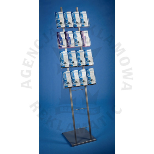 Stojaki wieloprzegrodowe na ulotki reklamowy 4 kieszenie  w formacie 1/3 A4 DL