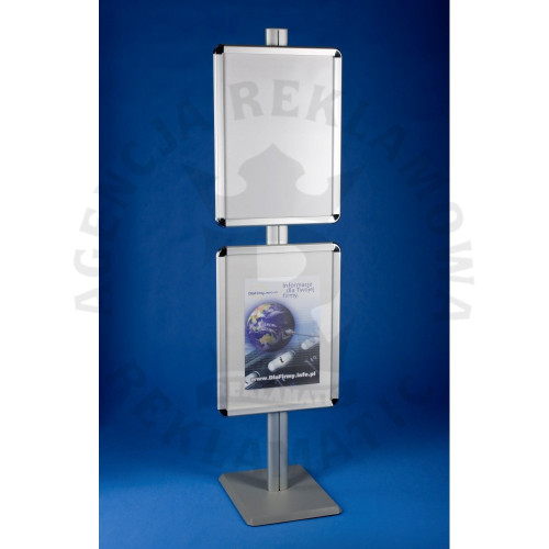 Stojak aluminiowy reklamowy z tablicami OWZ na plakat A2