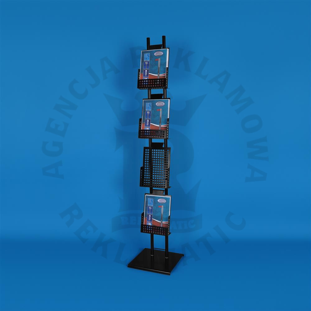 Stojak informacyjny na ulotki 4×A4