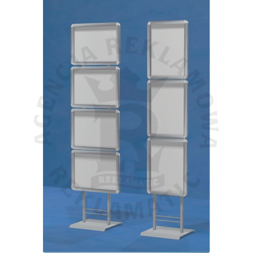 Stojak na ulotki z kilkoma tablicami