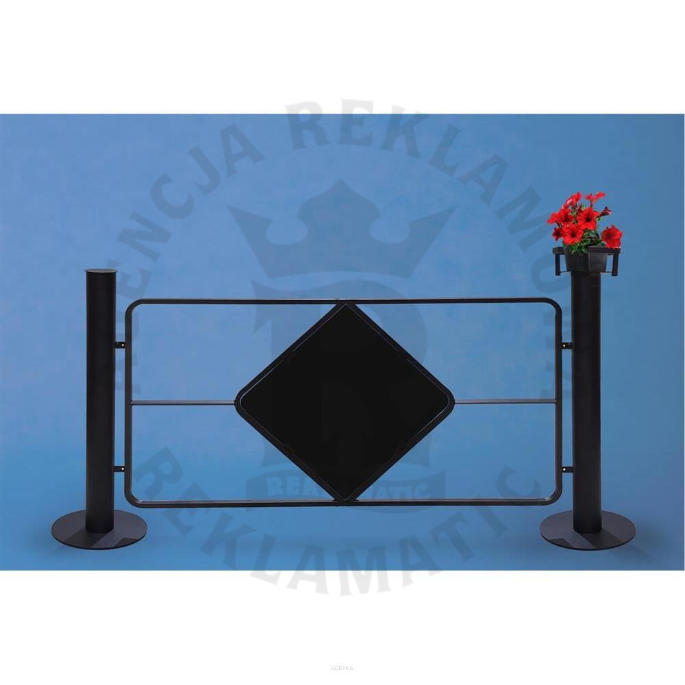 Płotek restauracyjny z czarną lub białą płytą PCV