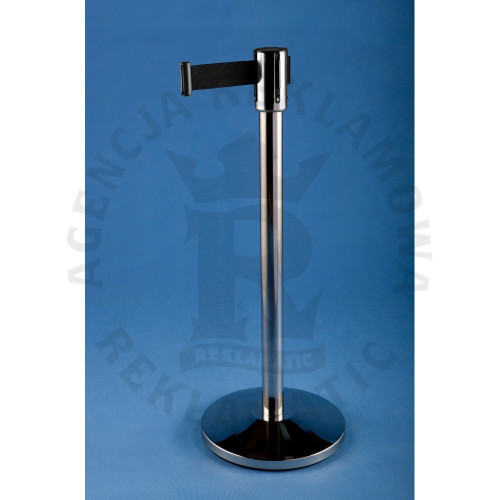 Srebrny słupek z czarną taśmą 3M