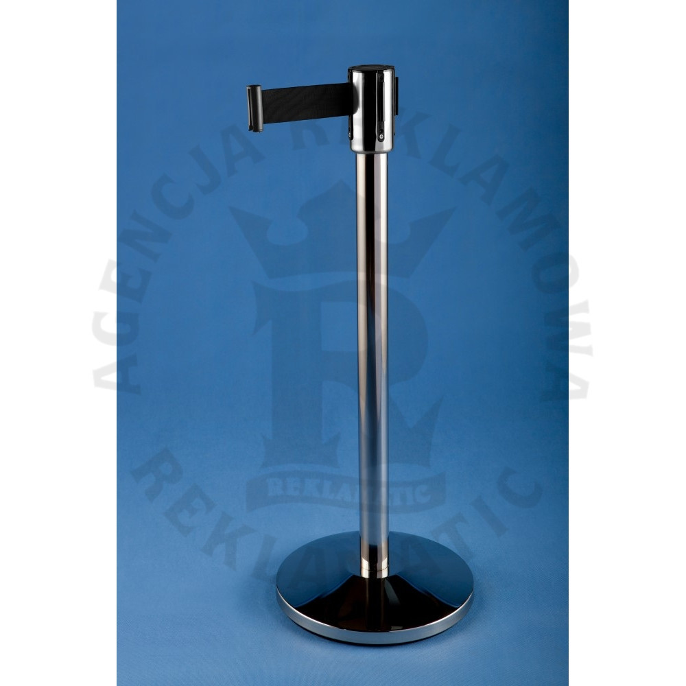 Srebrny słupek z czarną taśmą 3M