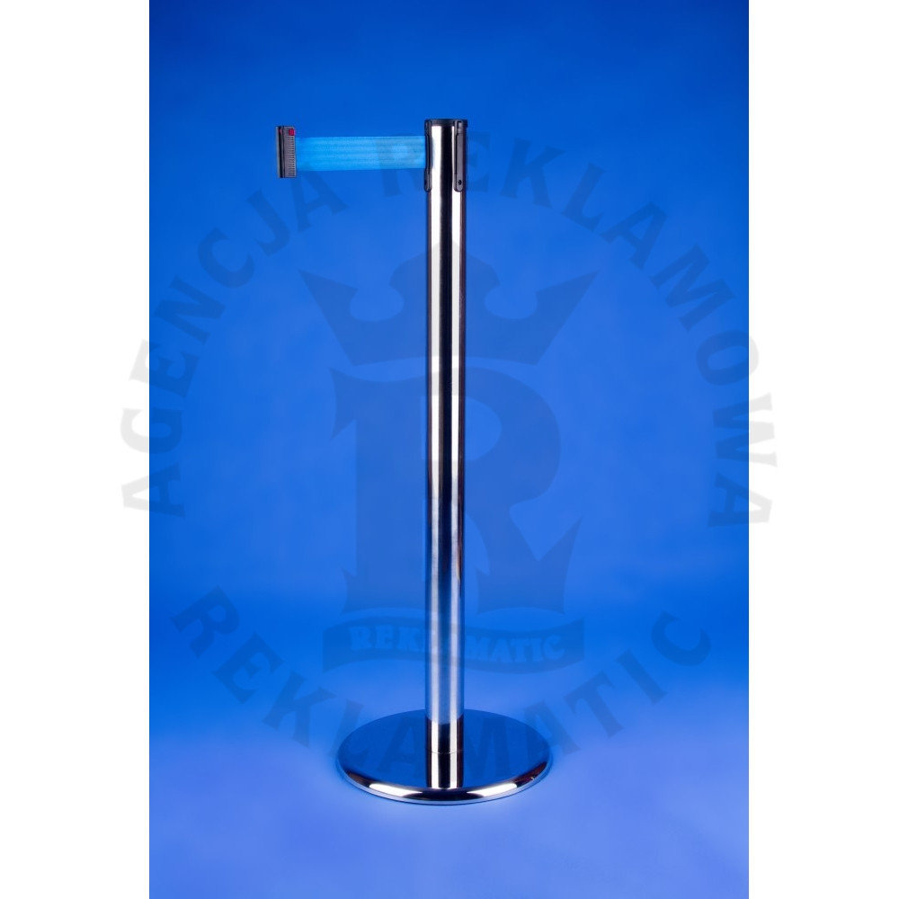 Słupek hotelowy odgradzający z taśmą niebieską 2,3m lub 3,6m